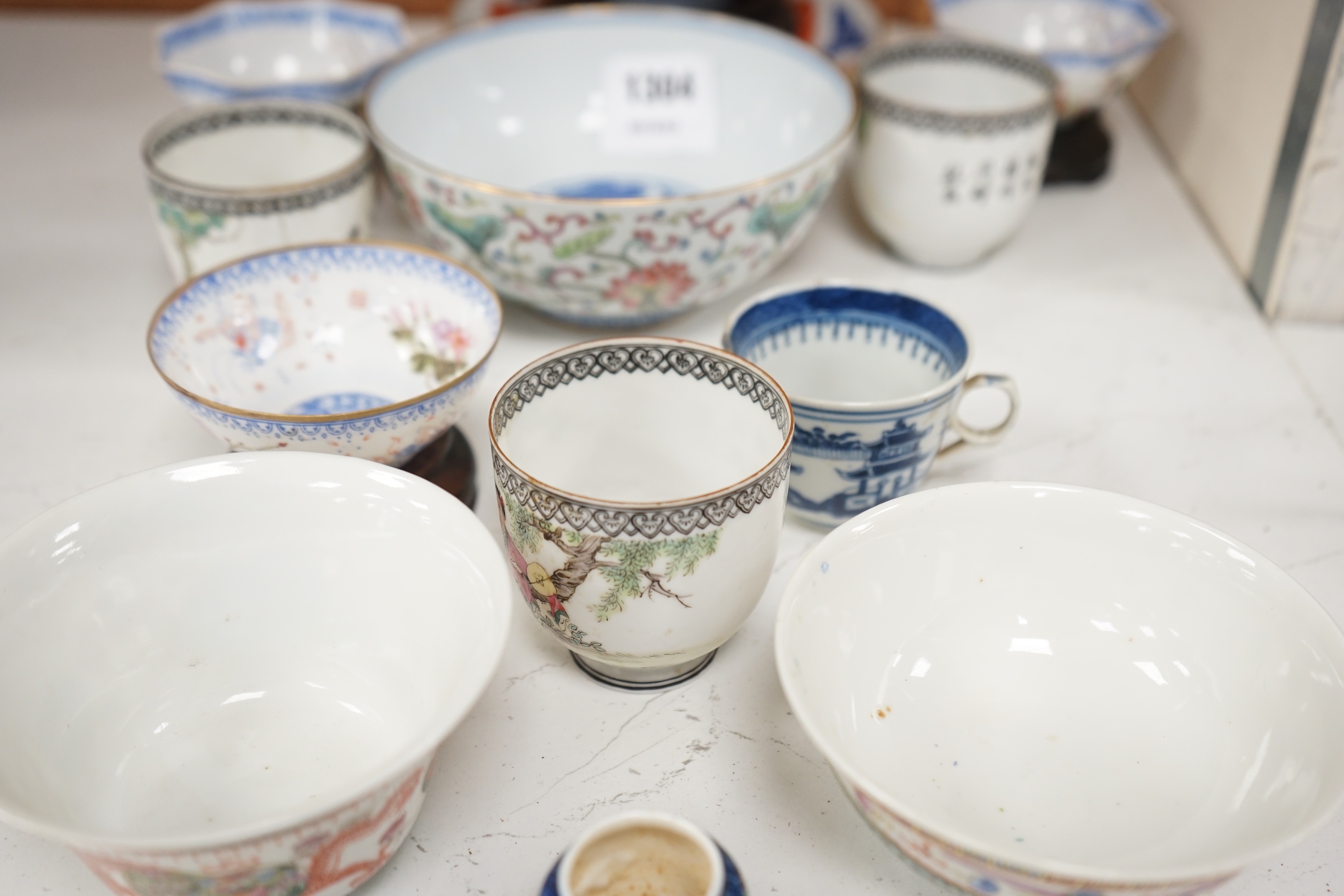 A group of Chinese eggshell porcelain etc